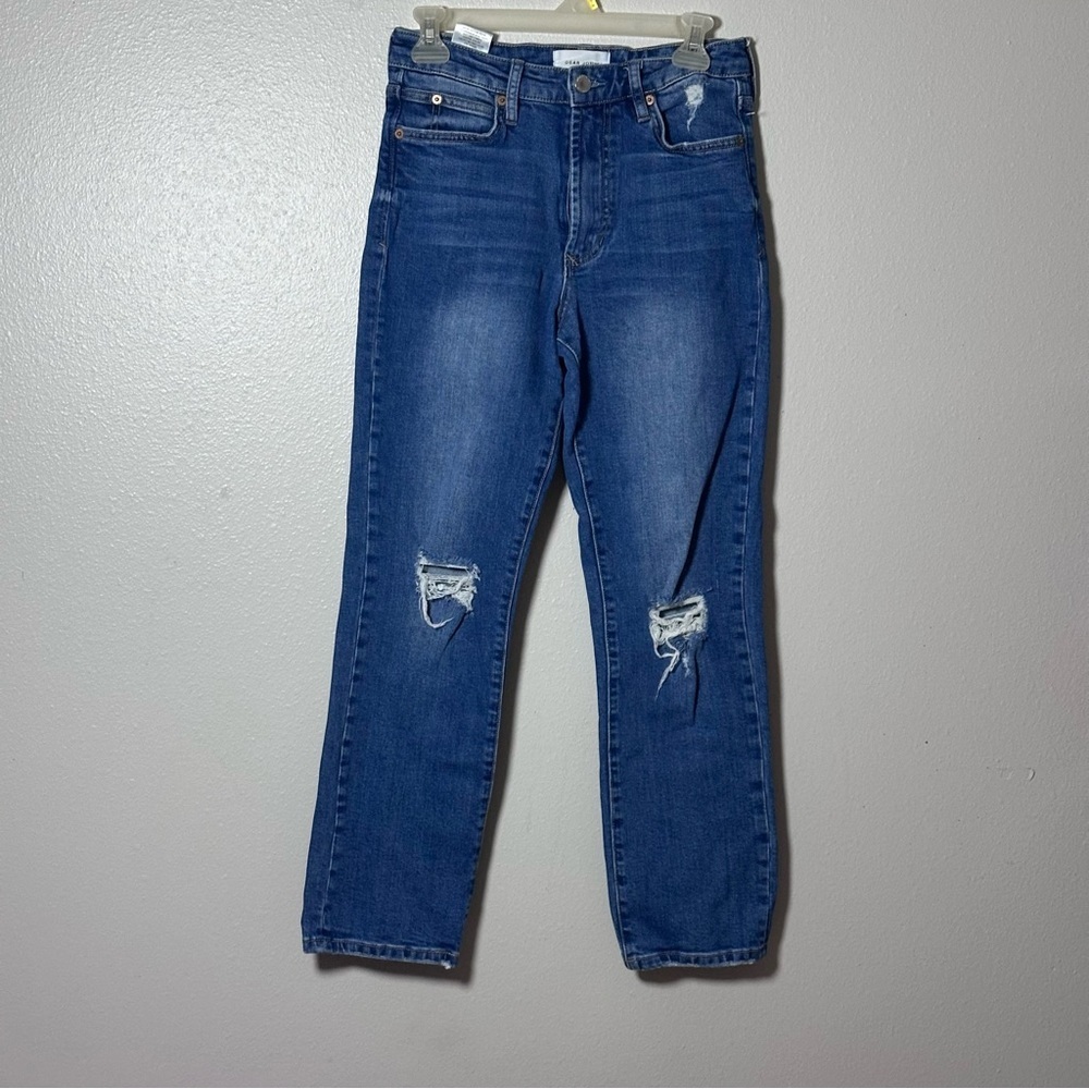 Dear John Women Blue Denim Distressed American‎ Classic Jeans size 26.